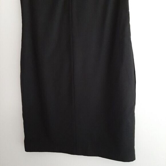 JOSEF | Classic Sleeveless Sheath Split Neck Mini Dress Black Sz S - Picture 7 of 12